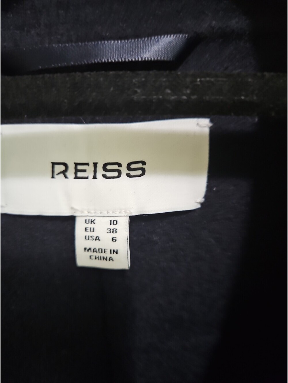 NEW, REISS Maeve Belted Double Breasted Wool Blend Coat in Navy Sz 6 #W209 - Picture 7 of 14